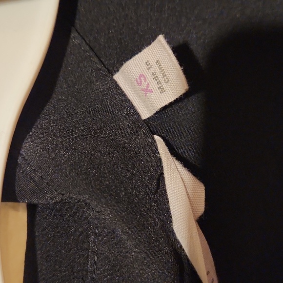 ❤️ ATHLETA WASHABLE SILK POPVER TUNIC TOP, BLACK, XS - Picture 7 of 11